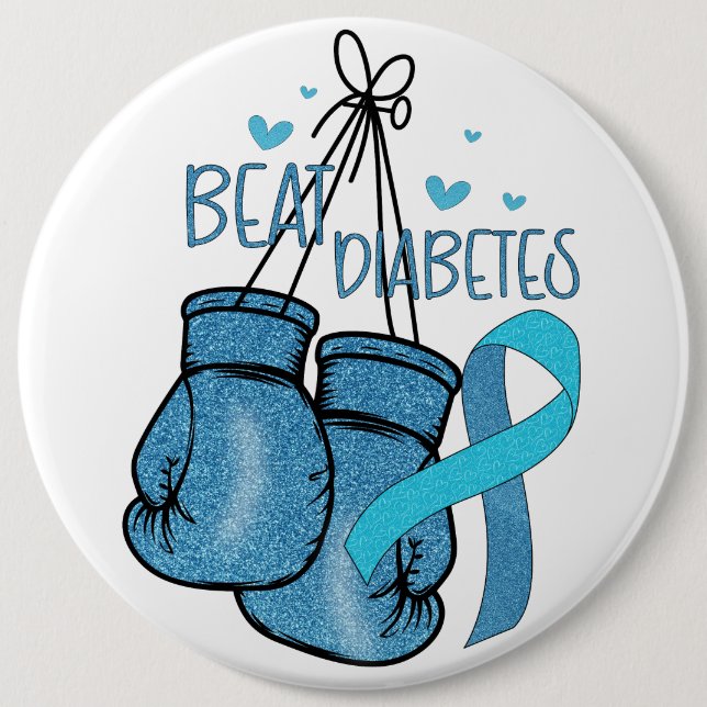 Inspirational Diabetes Awareness/Support Button (Front)