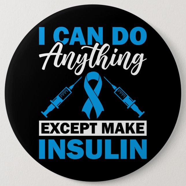 Inspirational Diabetes Awareness/Support Button (Front)
