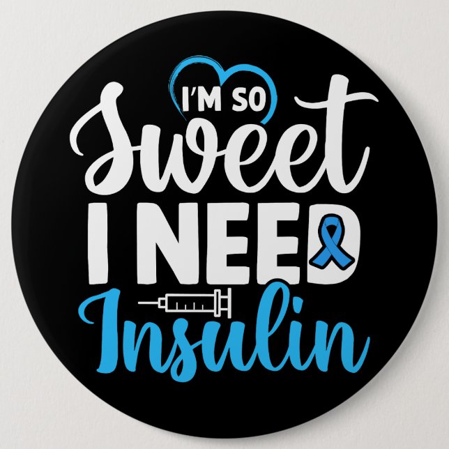 Inspirational Diabetes Awareness/Support Button (Front)