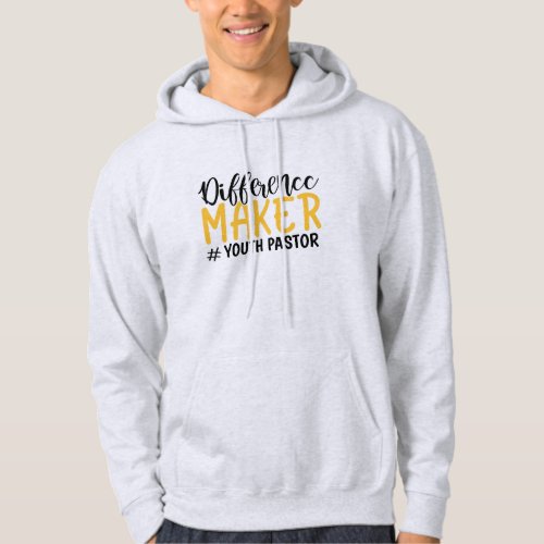 Inspirational Difference Maker Youth Pastor Gray Hoodie