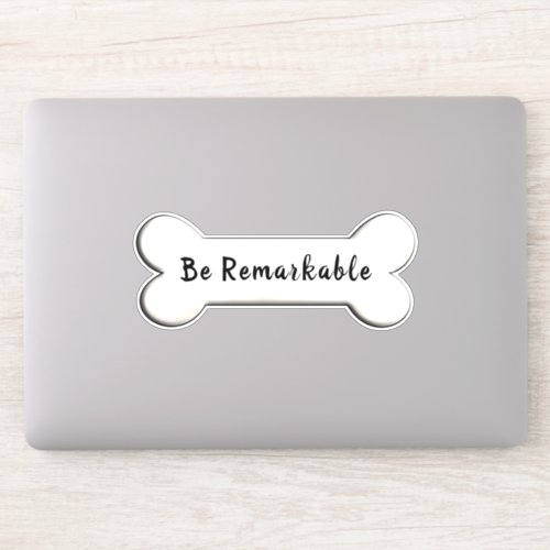 inspirational dog bone shape sticker