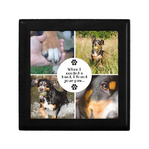 Inspirational Dog Lovers 4 Photo Collage Keepsake Gift Box