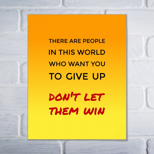 Inspirational dont give up positive attitude quote poster (Creator Uploaded)