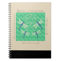 Inspirational Dragonfly Spiral Notebook