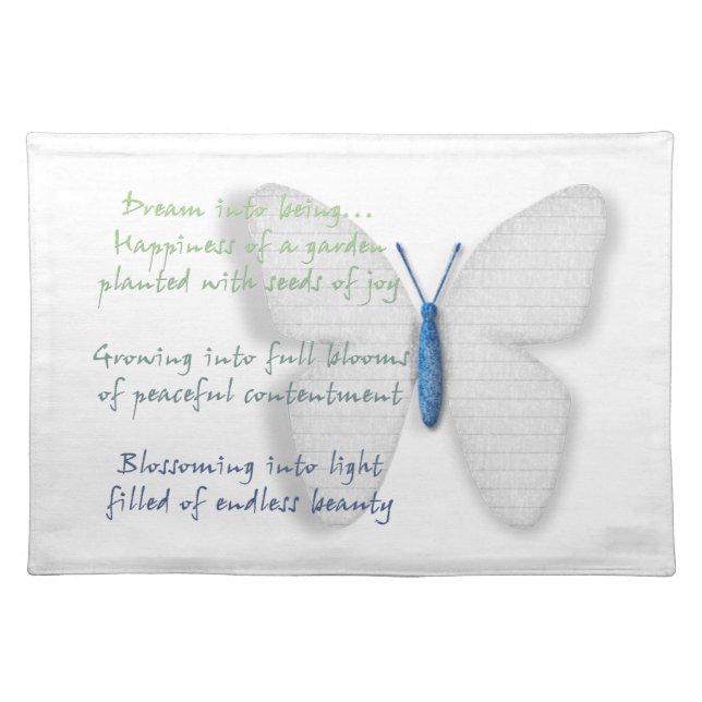 Inspirational Dream Poem Cloth Placemat (Front)