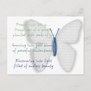 Inspirational Dream Poem Postcard