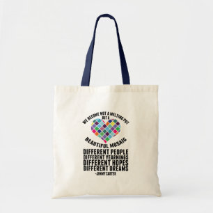 Inspirational Dreamers Quote by Jimmy Carter Tote Bag