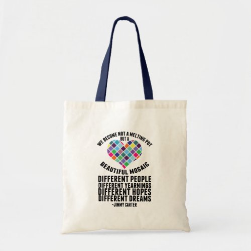 Inspirational Dreamers Quote by Jimmy Carter Tote Bag