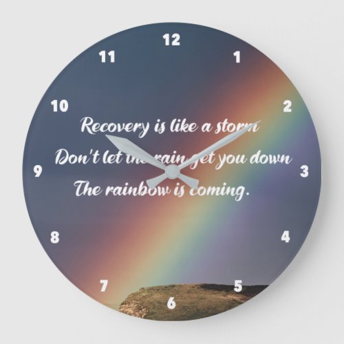 Inspirational Drug Addiction Recovery Quote Rehab Large Clock