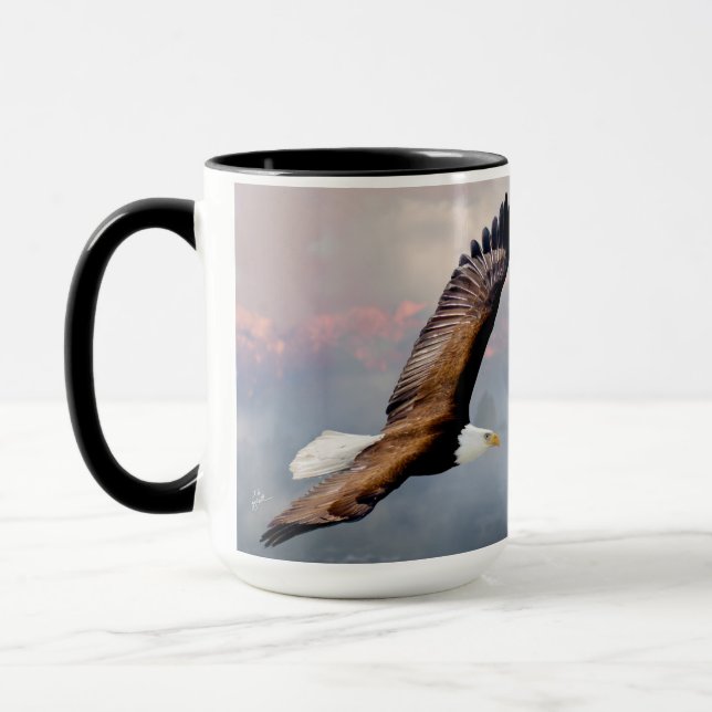 Inspirational Eagle Scripture Mountain Range Mug (Left)