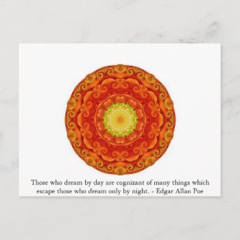 Inspirational Edgar Allan Poe Quote About Dreams Postcard by spiritcircle at Zazzle