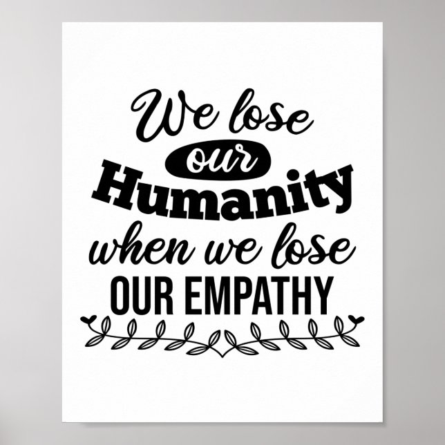 Inspirational Empathy Quote Poster (Front)