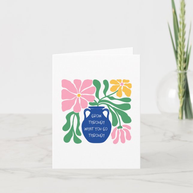 Inspirational Encouragement Greeting Card Floral (Front)