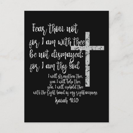 Inspirational Encouragement; Isaiah 41 Bible Verse Postcard