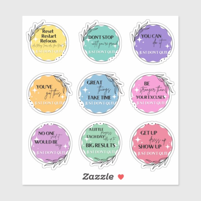 Inspirational - Encouragement, Motivational Quotes Sticker (Sheet)