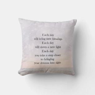 Inspirational Encouragement Poem Art Throw Pillow