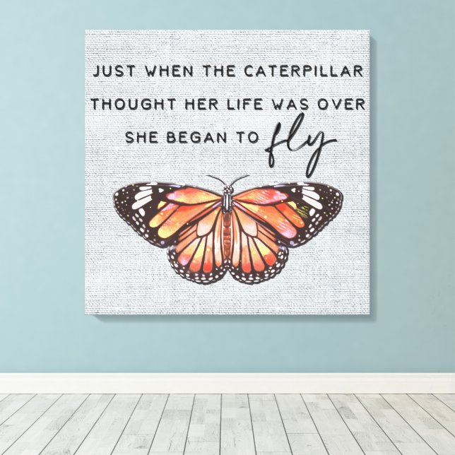 Inspirational Encouragement/Quotes Canvas Print (Insitu(Wood Floor))