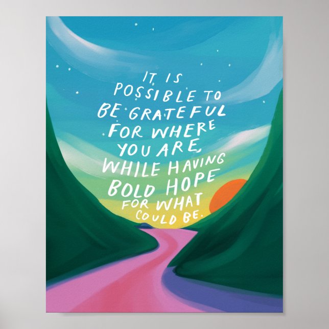 Inspirational Encouraging Colorful Artwork Poster (Front)