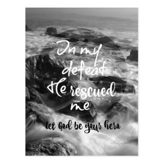 Inspirational, Encouraging God Quote Postcard