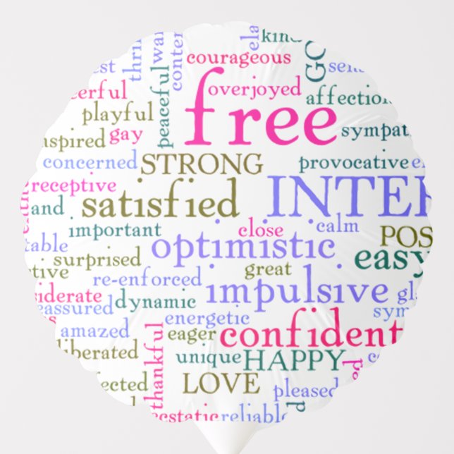 Inspirational Encouraging Words Balloon (Front)