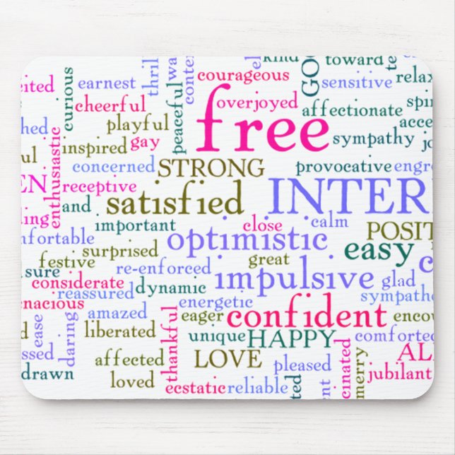 Inspirational Encouraging Words Mouse Pad (Front)