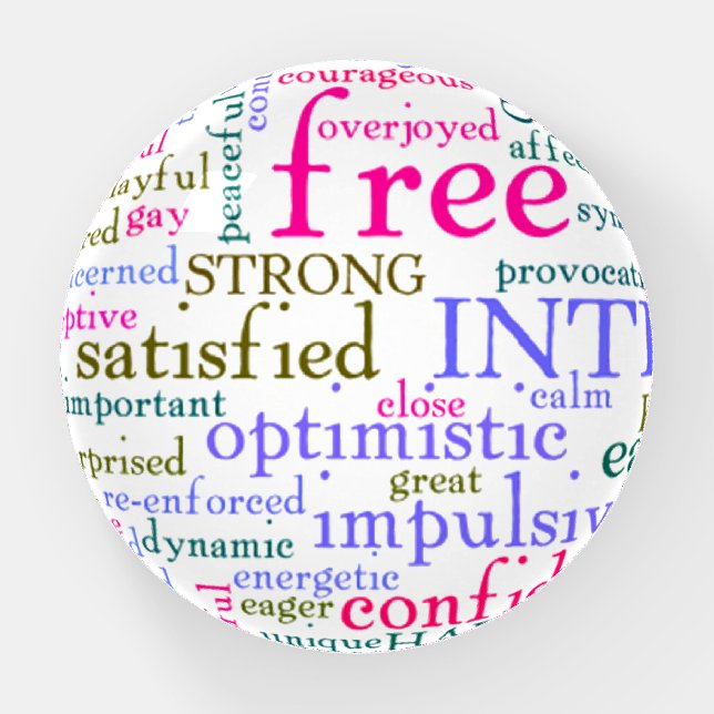 Inspirational Encouraging Words Paperweight (Front)