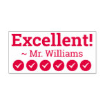 [ Thumbnail: Inspirational "Excellent!" Marking Rubber Stamp ]