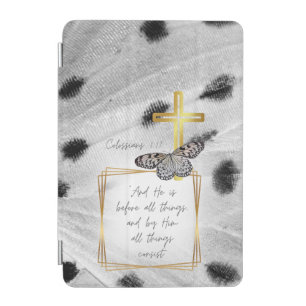 Inspirational Faith Black Grey White Nature Cross iPad Mini Cover