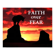 Inspirational Faith Over Fear poster