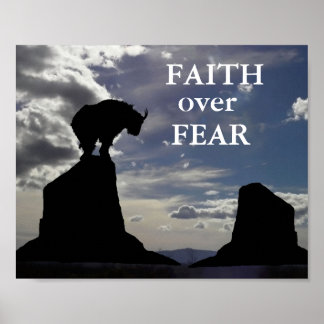 Inspirational Faith Over Fear poster