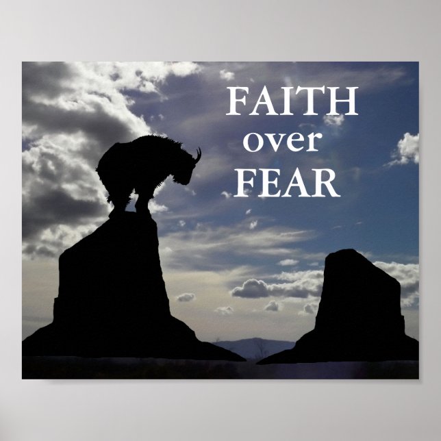 Inspirational Faith Over Fear poster (Front)