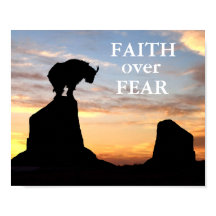 Inspirational Faith Over Fear poster
