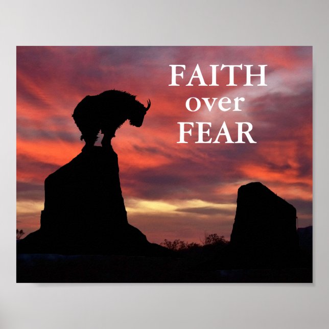 Inspirational Faith Over Fear poster (Front)
