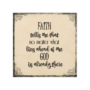 Inspirational Faith Quote Wood Wall Art