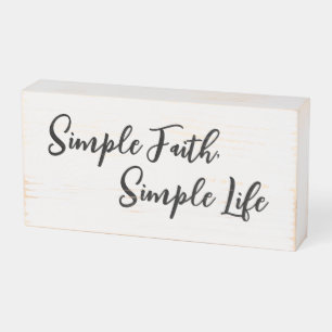 Inspirational Faith Simple Faith Simple Life Bible Wooden Box Sign