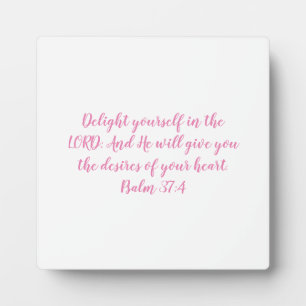 Inspirational faith text scripture plaque