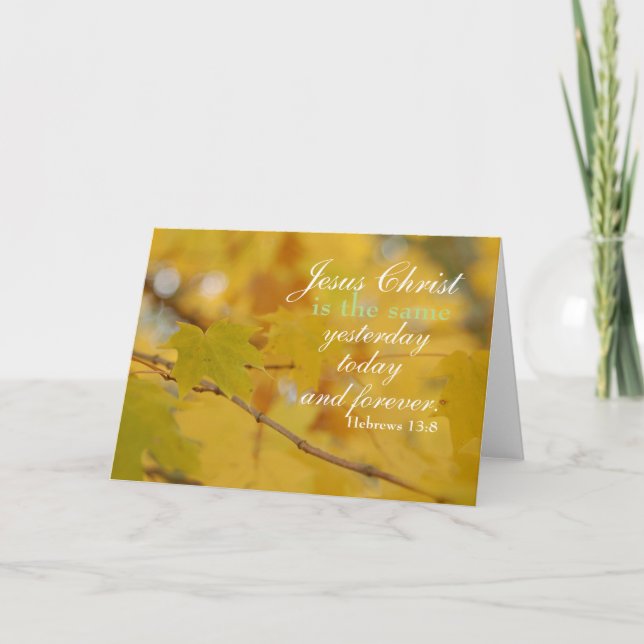 Inspirational Fall Greeting Card (Front)