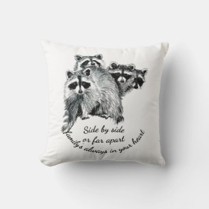 Inspirational Family Always in Your Heart Quote Throw Pillow