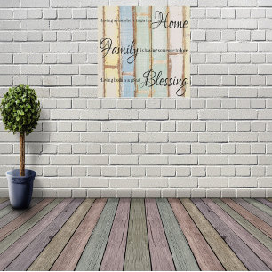 Inspirational Family Home Blessings Metal Wall Art