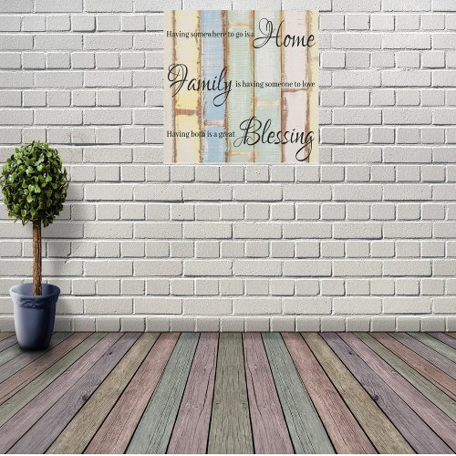 Inspirational Family Home Blessings Metal Wall Art
