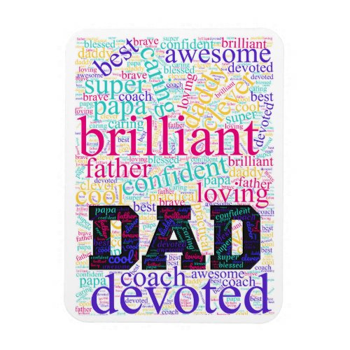 Inspirational Fathers Day Holiday Card Magnet
