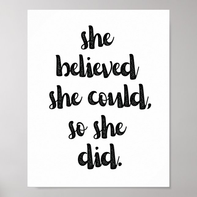Inspirational Feminist Girl Power Quote   Poster (Front)