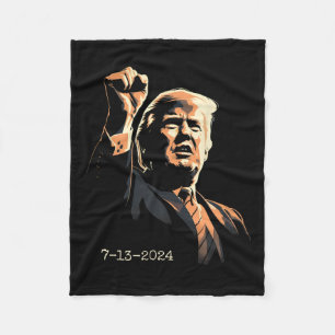 Inspirational Fist Pump July 13 2024  Fleece Blanket