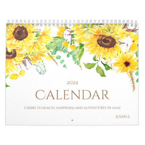 Inspirational floral calendar 2024
