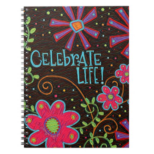 Inspirational Floral Celebrate Life Inspirivity Notebook