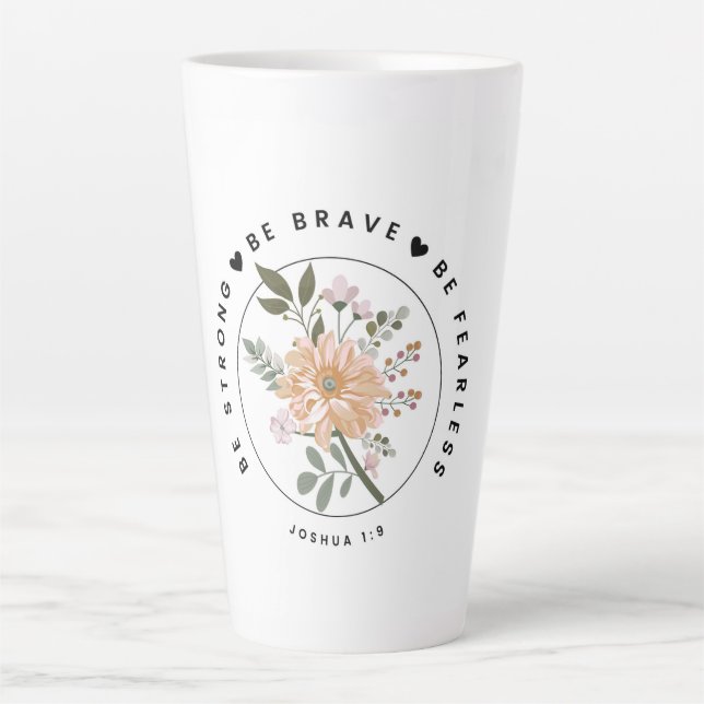 Inspirational Floral Design Latte Mug (Front)