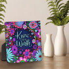 Inspirational Floral Know Your Worth Quote 