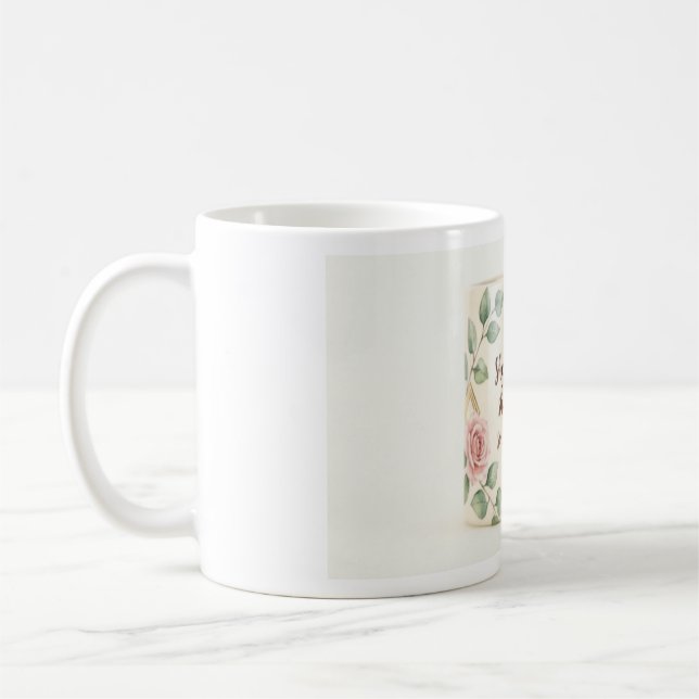 Inspirational Floral Mug | She Believed She Could  (Left)