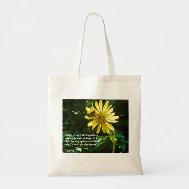 Inspirational Floral Tote Bag (Front)