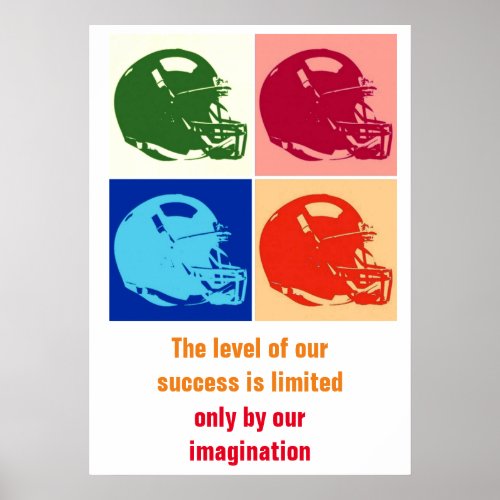 Inspirational Football Unique Artwork Pop Art Poster